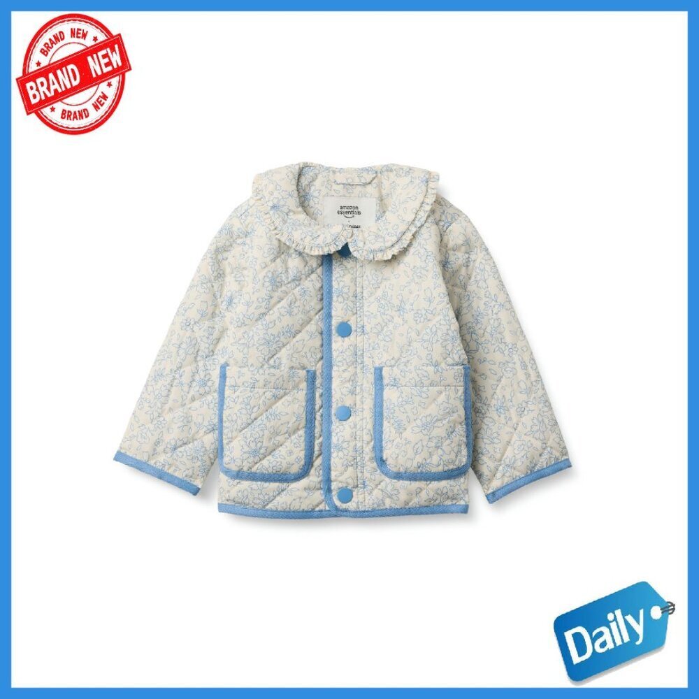 Toddler Girls Midweight Field Jacket with Ruffle Snap Closures